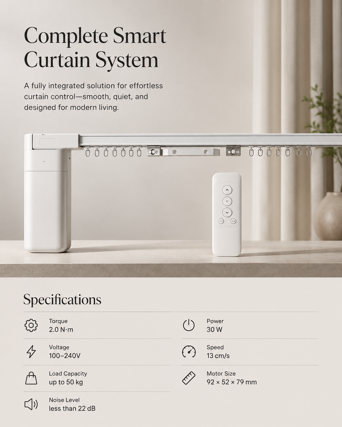 Motorized Curtain Track